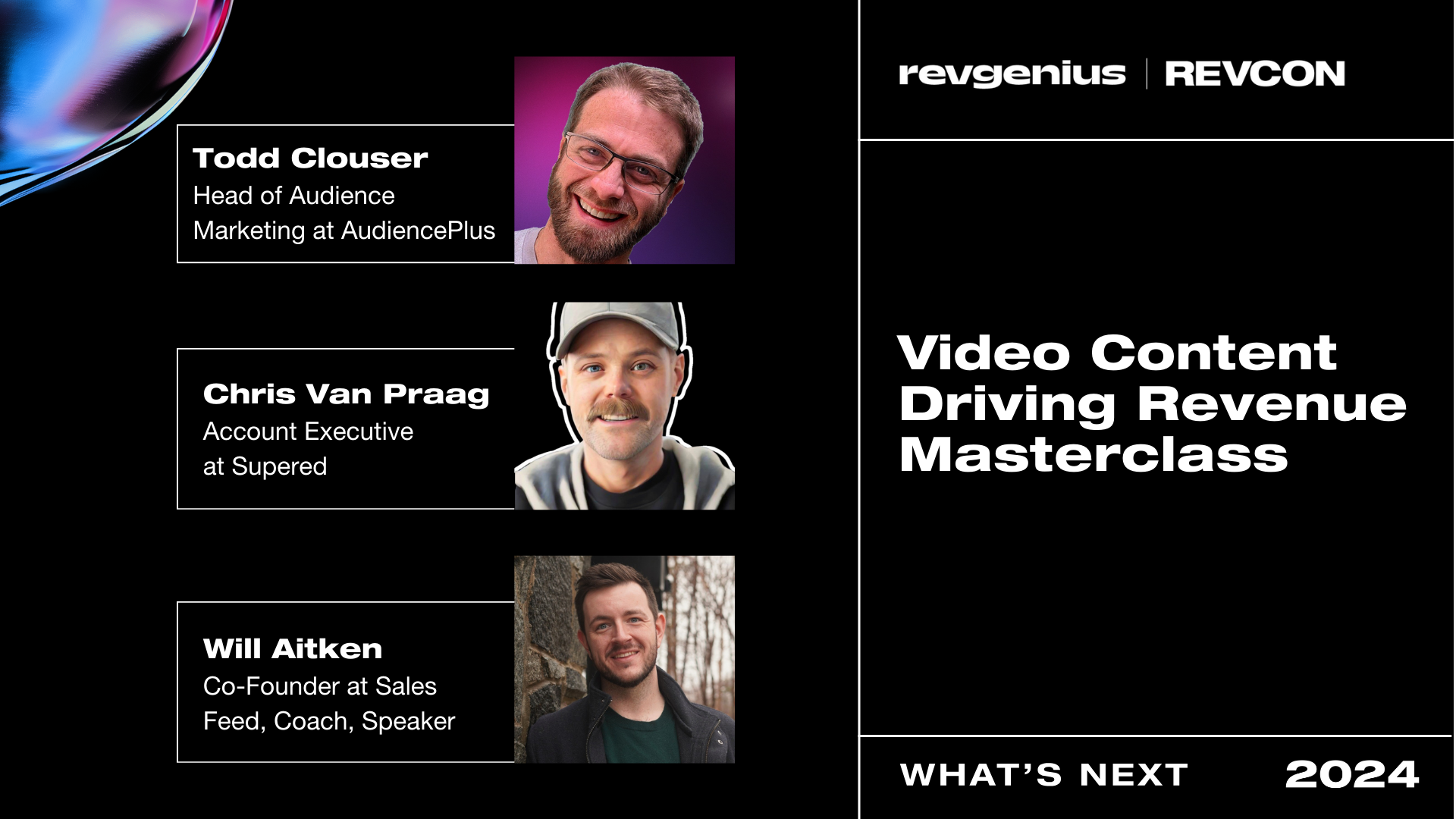 Video Content Driving Revenue Masterclass _session banner